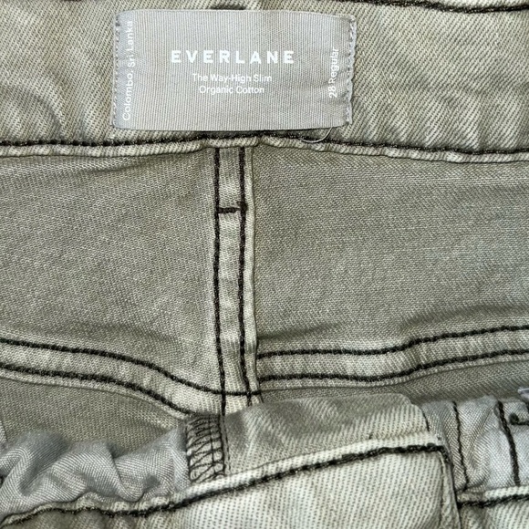 Everlane Way High Slim Aqua Gray Green Jeans Size 28 Regular - Picture 5 of 9